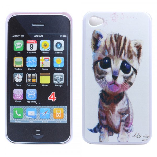 Wholesale iPhone 4 4S Cute Kitty Design Hard Case (Cute Cat)